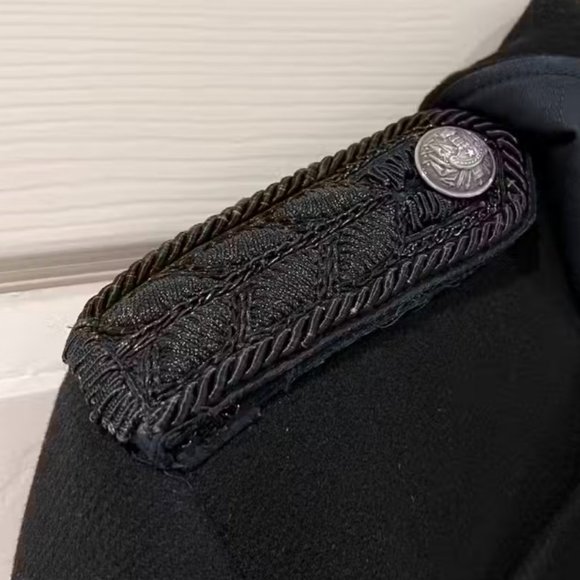 NWOT Men's Balmain Cashmere Quilted Double Breasted Pea Coat Jacket 52 50 48 - Picture 2 of 6